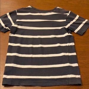 White striped navy blue shirt